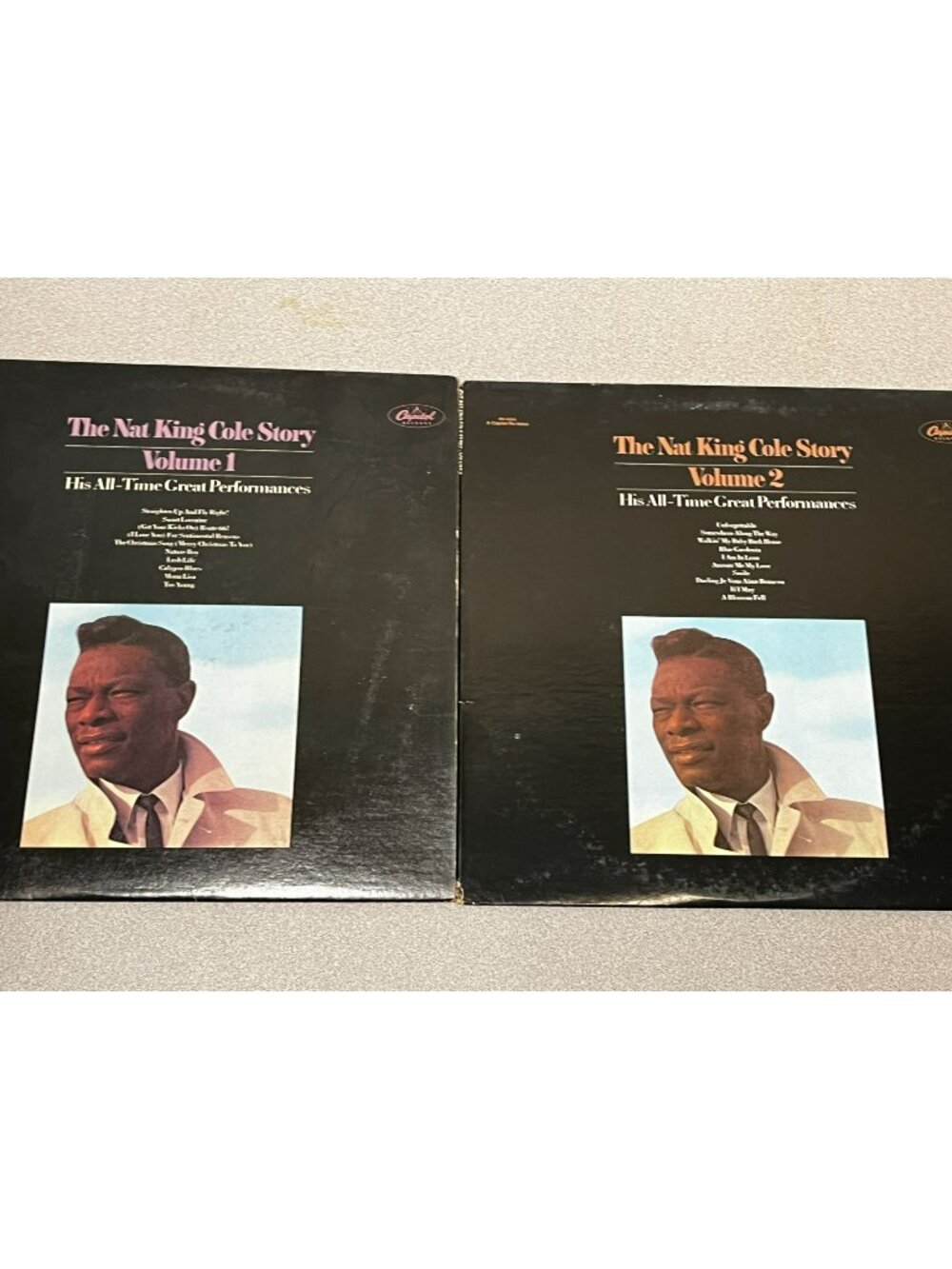 The Nat King Cole Story Volume 1&2 His All-Time Great Performances LP Record